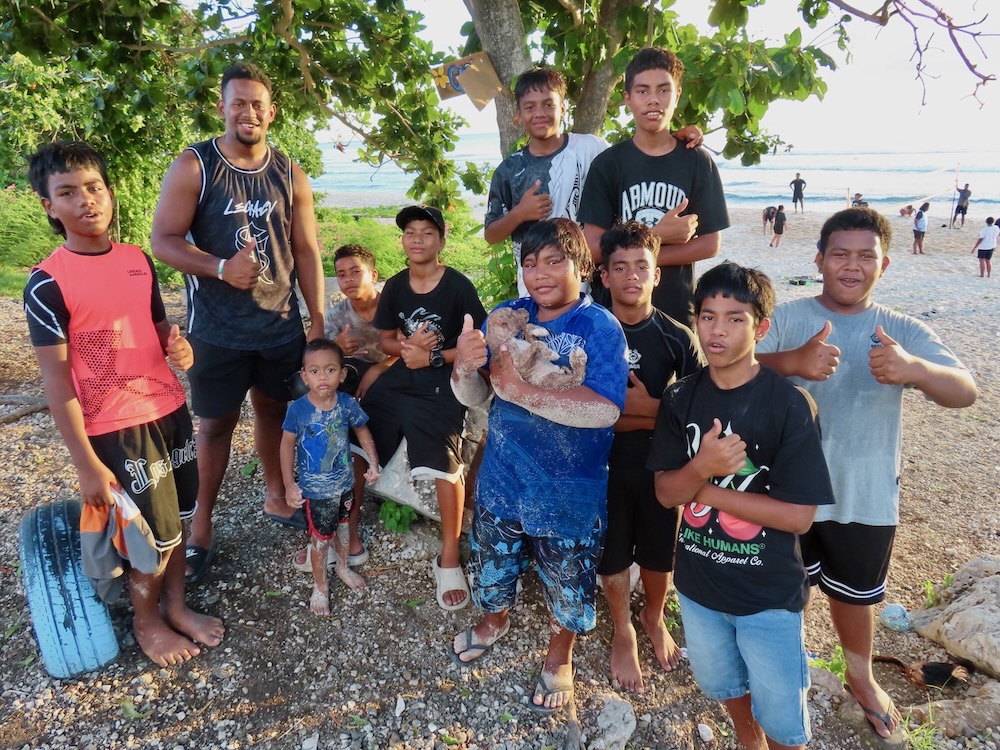 Group of local people in Nauru